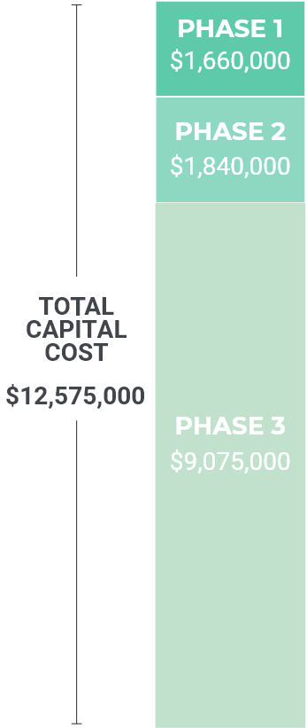 capital cost by phase
